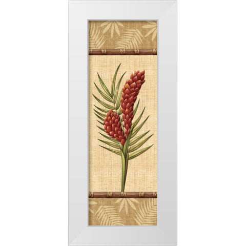 Fleurs Exotiques I White Modern Wood Framed Art Print by Audrey, Charlene