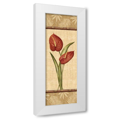 Fleurs Exotiques III White Modern Wood Framed Art Print by Audrey, Charlene