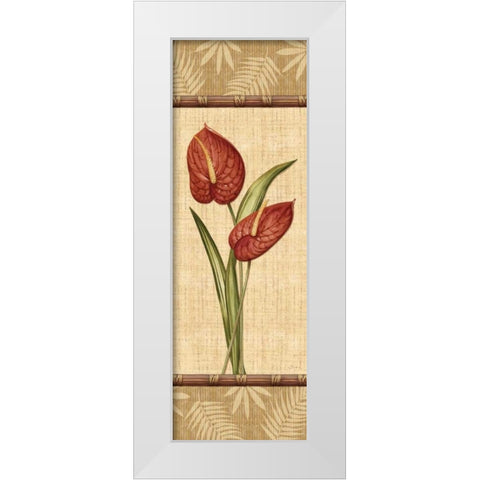 Fleurs Exotiques III White Modern Wood Framed Art Print by Audrey, Charlene