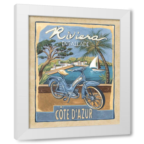 Riviera White Modern Wood Framed Art Print by Audrey, Charlene