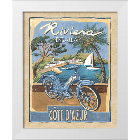Riviera White Modern Wood Framed Art Print by Audrey, Charlene