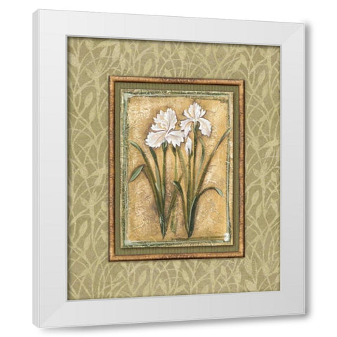 Peaceful Flowers I White Modern Wood Framed Art Print by Audrey, Charlene