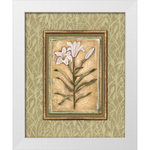 Peaceful Flowers II White Modern Wood Framed Art Print by Audrey, Charlene