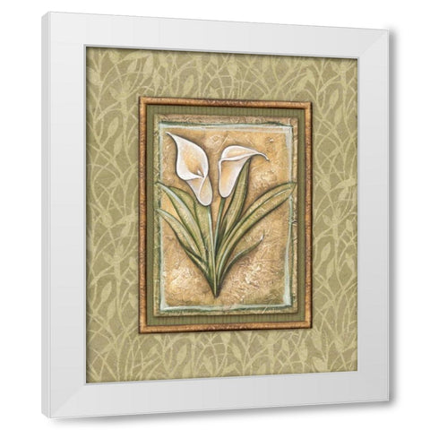 Peaceful Flowers IV White Modern Wood Framed Art Print by Audrey, Charlene