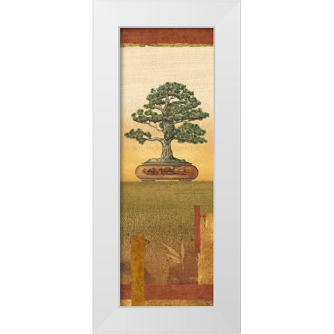 Bonsai I White Modern Wood Framed Art Print by Audrey, Charlene