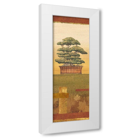 Bonsai II White Modern Wood Framed Art Print by Audrey, Charlene