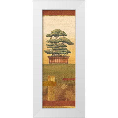 Bonsai II White Modern Wood Framed Art Print by Audrey, Charlene