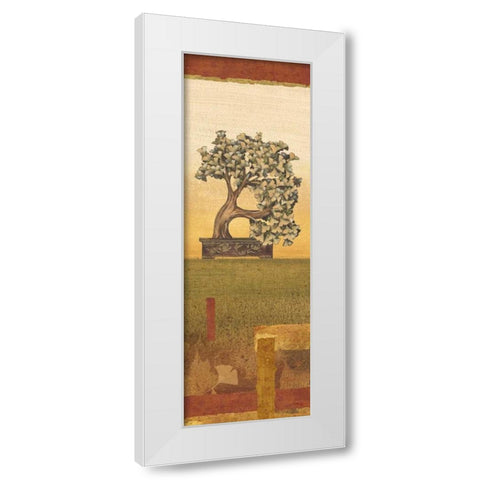 Bonsai III White Modern Wood Framed Art Print by Audrey, Charlene