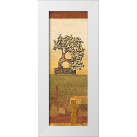 Bonsai III White Modern Wood Framed Art Print by Audrey, Charlene