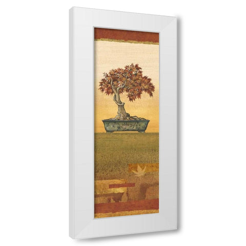 Bonsai IV White Modern Wood Framed Art Print by Audrey, Charlene