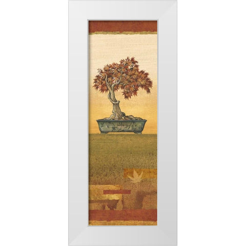 Bonsai IV White Modern Wood Framed Art Print by Audrey, Charlene