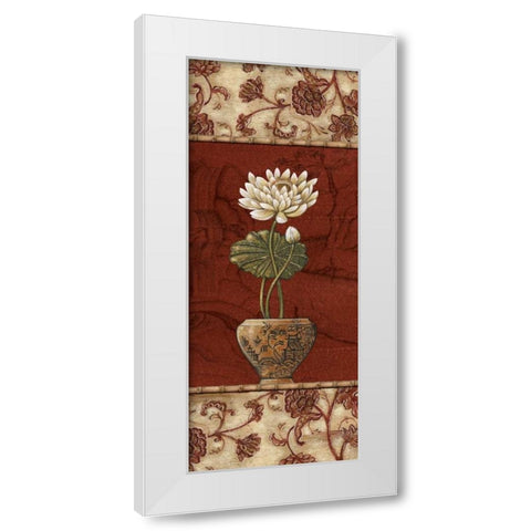 Geisha Garden III White Modern Wood Framed Art Print by Audrey, Charlene