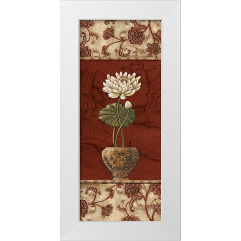 Geisha Garden III White Modern Wood Framed Art Print by Audrey, Charlene