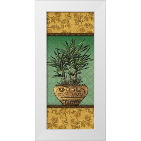 Tropical Plants I White Modern Wood Framed Art Print by Audrey, Charlene