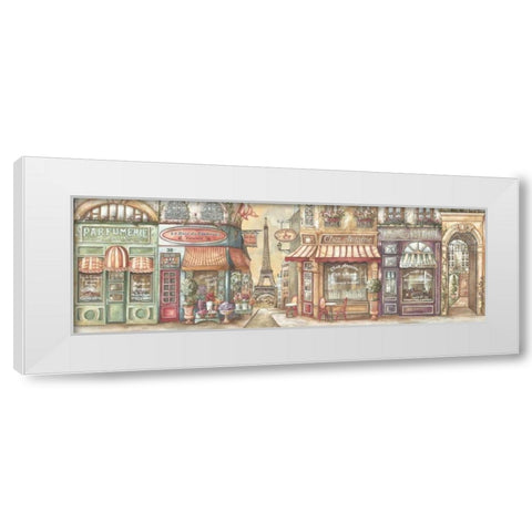 Boutique White Modern Wood Framed Art Print by Audrey, Charlene