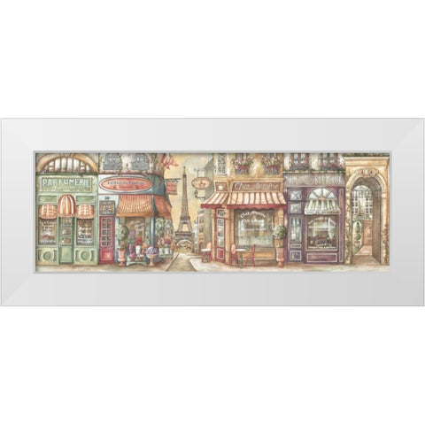 Boutique White Modern Wood Framed Art Print by Audrey, Charlene