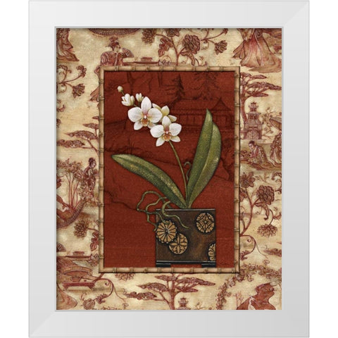 Osaca Floral II White Modern Wood Framed Art Print by Audrey, Charlene