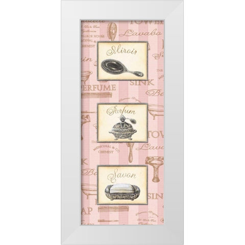 Beaute Feminine Panel I White Modern Wood Framed Art Print by Audrey, Charlene