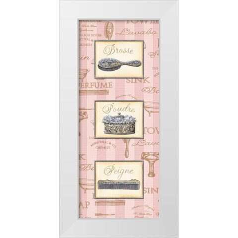 Beaute Feminine Panel II White Modern Wood Framed Art Print by Audrey, Charlene