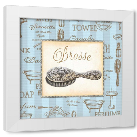 Bleu Beaute Feminine II White Modern Wood Framed Art Print by Audrey, Charlene
