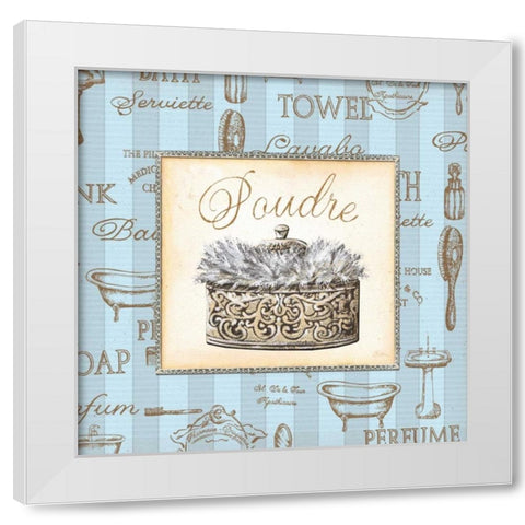 Bleu Beaute Feminine IV White Modern Wood Framed Art Print by Audrey, Charlene