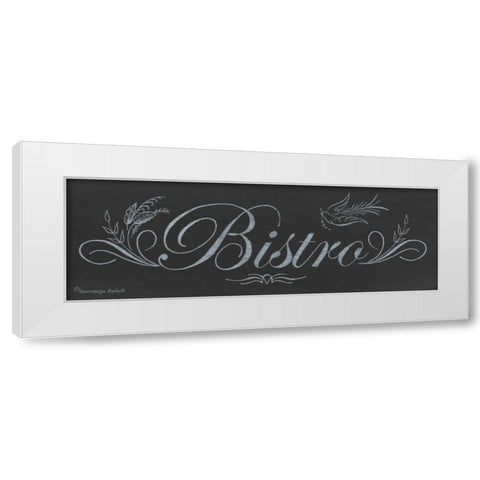 Bistro Chalkboard White Modern Wood Framed Art Print by Babbitt, Gwendolyn