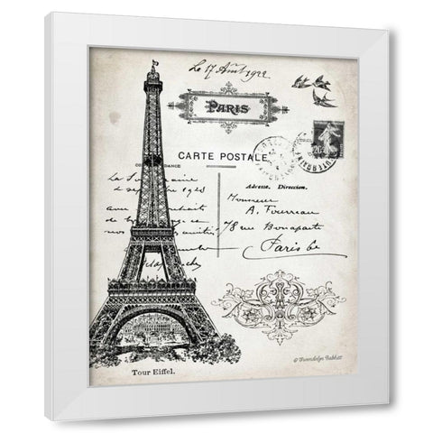 French Landmark I White Modern Wood Framed Art Print by Babbitt, Gwendolyn
