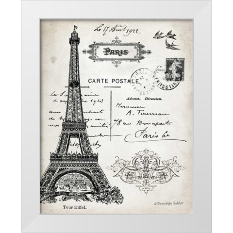French Landmark I White Modern Wood Framed Art Print by Babbitt, Gwendolyn