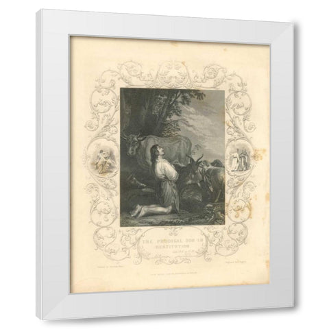 Faith Engraving III White Modern Wood Framed Art Print by Babbitt, Gwendolyn