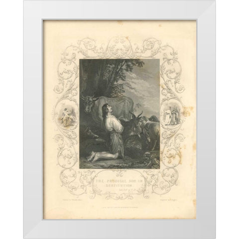 Faith Engraving III White Modern Wood Framed Art Print by Babbitt, Gwendolyn