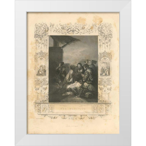 Faith Engraving IV White Modern Wood Framed Art Print by Babbitt, Gwendolyn