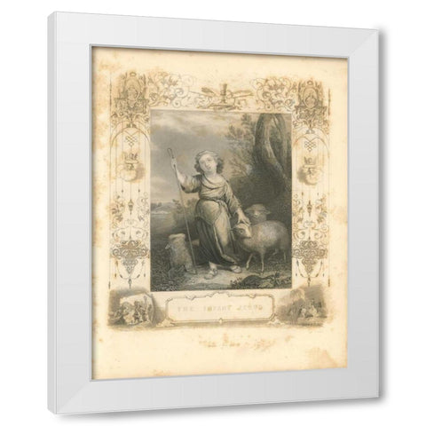 Faith Engraving V White Modern Wood Framed Art Print by Babbitt, Gwendolyn