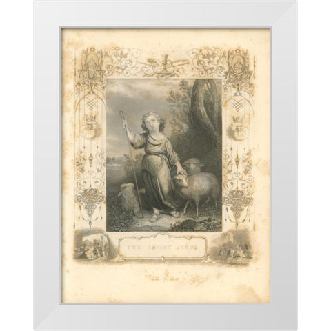 Faith Engraving V White Modern Wood Framed Art Print by Babbitt, Gwendolyn