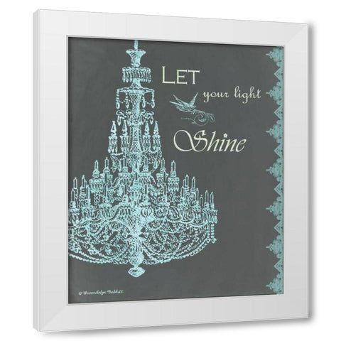 Chandelier Light II White Modern Wood Framed Art Print by Babbitt, Gwendolyn