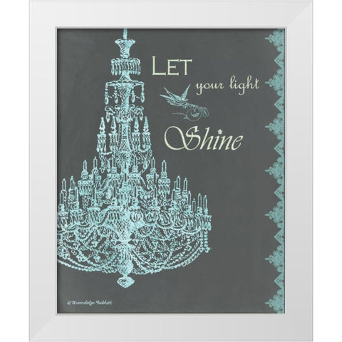 Chandelier Light II White Modern Wood Framed Art Print by Babbitt, Gwendolyn