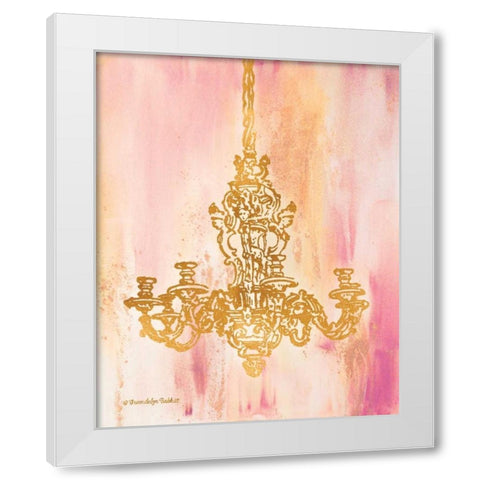 Pink and Gold I White Modern Wood Framed Art Print by Babbitt, Gwendolyn