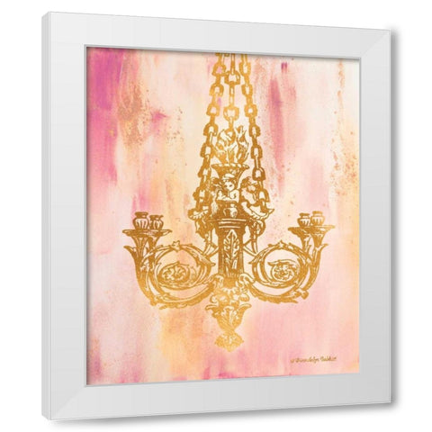Pink and Gold II White Modern Wood Framed Art Print by Babbitt, Gwendolyn