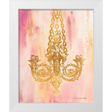 Pink and Gold II White Modern Wood Framed Art Print by Babbitt, Gwendolyn