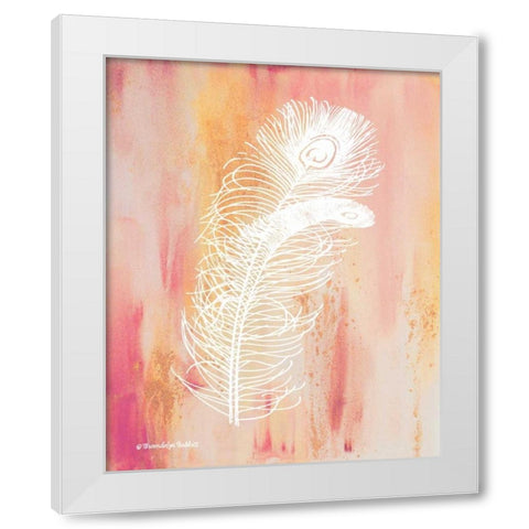 Whimsical Feathers II White Modern Wood Framed Art Print by Babbitt, Gwendolyn