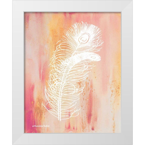 Whimsical Feathers II White Modern Wood Framed Art Print by Babbitt, Gwendolyn