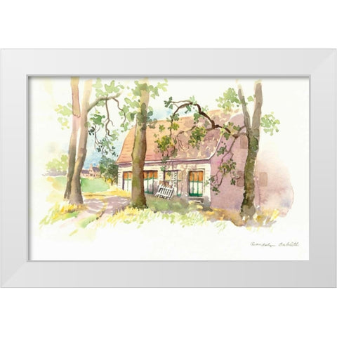 Janes Barn I White Modern Wood Framed Art Print by Babbitt, Gwendolyn