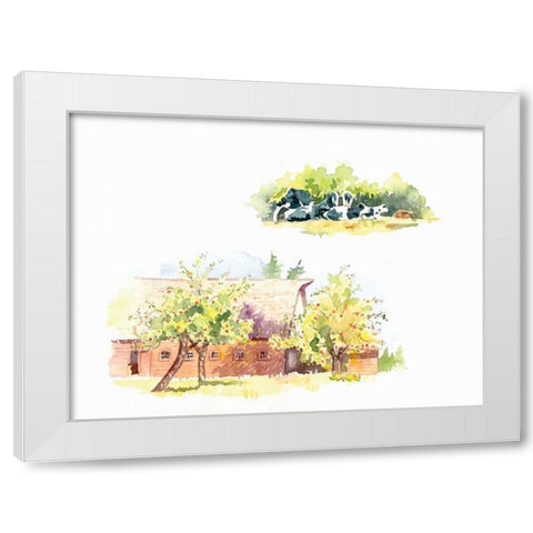Ridgefield Barn II White Modern Wood Framed Art Print by Babbitt, Gwendolyn