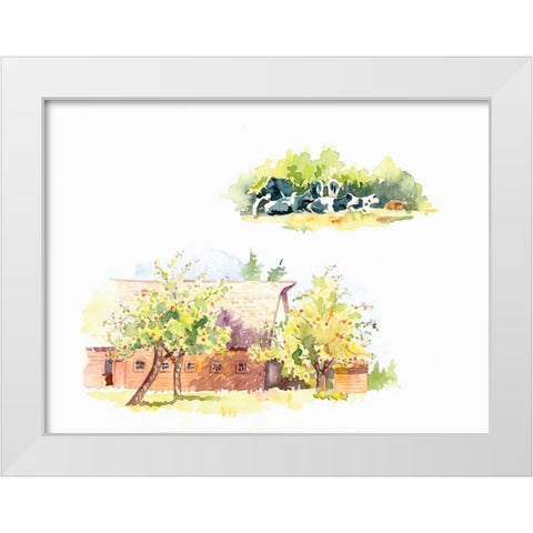 Ridgefield Barn II White Modern Wood Framed Art Print by Babbitt, Gwendolyn