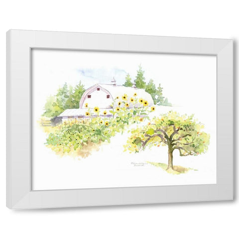 Ridgefield Barn III White Modern Wood Framed Art Print by Babbitt, Gwendolyn