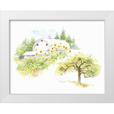 Ridgefield Barn III White Modern Wood Framed Art Print by Babbitt, Gwendolyn