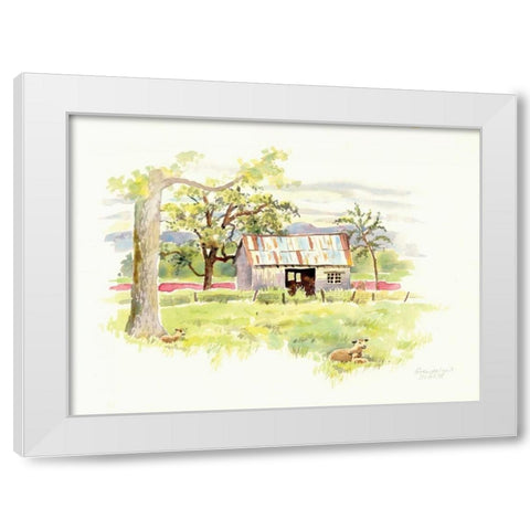 Dougs Shed White Modern Wood Framed Art Print by Babbitt, Gwendolyn
