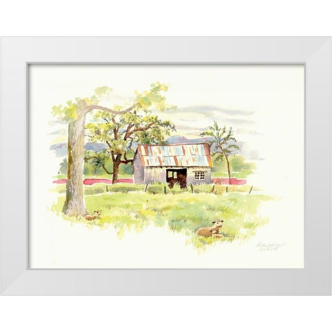 Dougs Shed White Modern Wood Framed Art Print by Babbitt, Gwendolyn