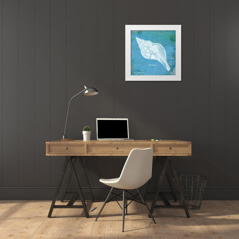 Caribbean Shell II White Modern Wood Framed Art Print by Babbitt, Gwendolyn