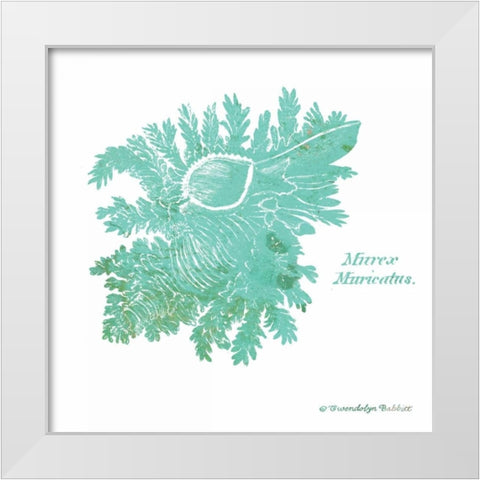Shell on White I White Modern Wood Framed Art Print by Babbitt, Gwendolyn