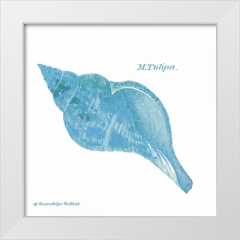 Shell on White II White Modern Wood Framed Art Print by Babbitt, Gwendolyn